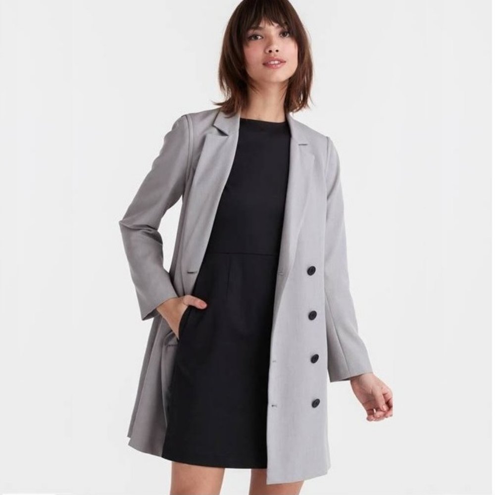 Vetta Convertible The Belted Blazer Dress in Grey